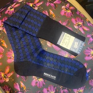 Men's Blue Patterned Socks